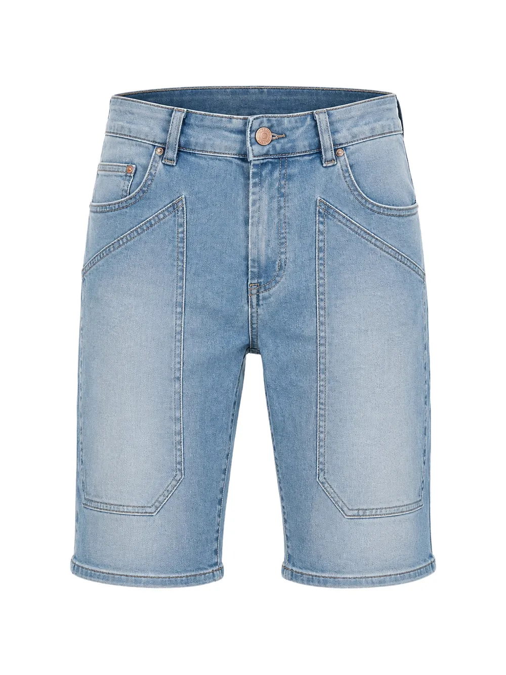 JECKERSON patch-detail denim shorts - Blu