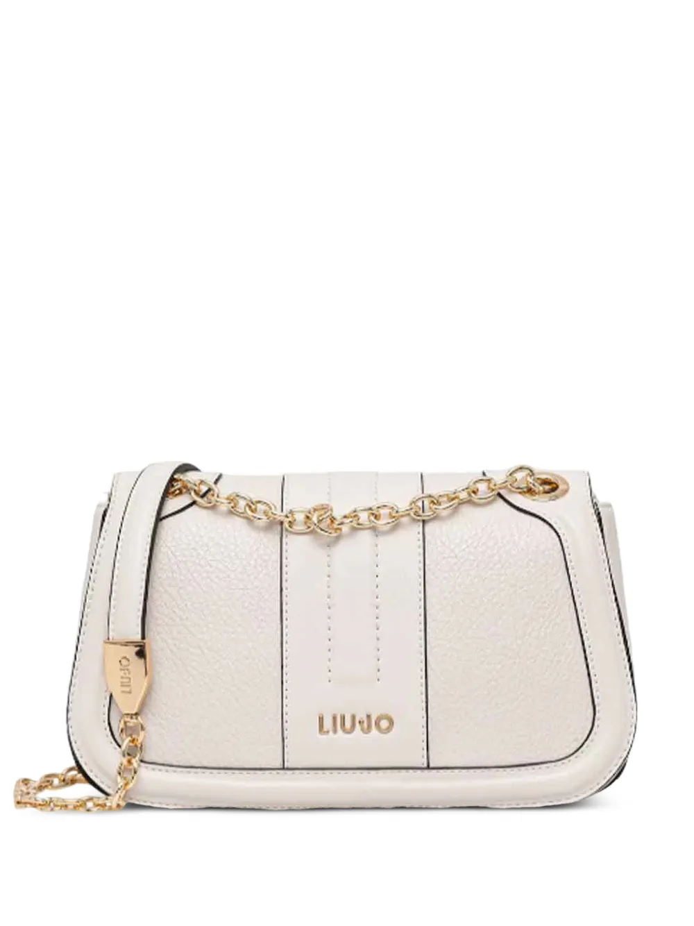 LIU JO medium logo-plaque panelled cross body bag - Toni neutri