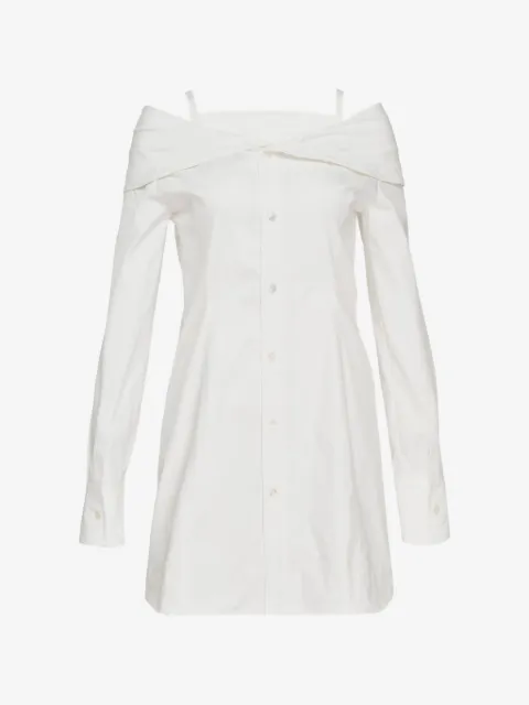 We11done fold-over off-shoulder dress