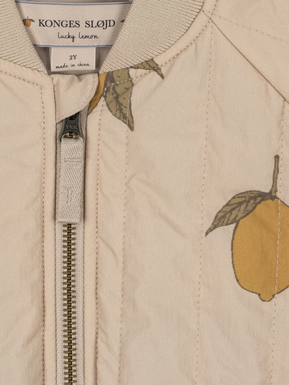 Konges Sløjd Juno bomberjack met citroenprint Beige