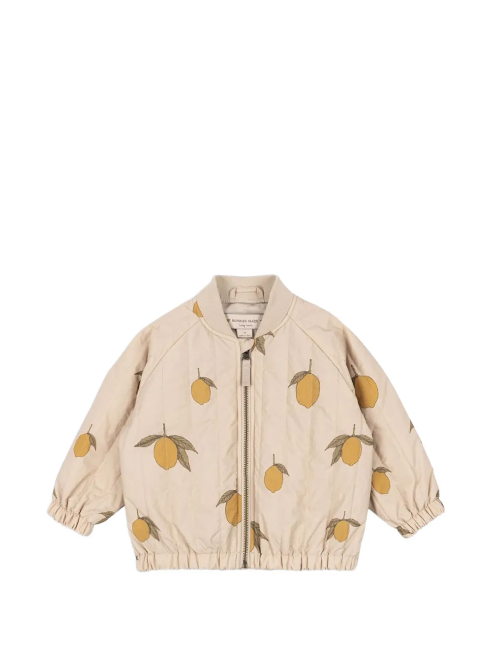 Konges Sløjd Juno lemon-print bomber jacket - Toni neutri