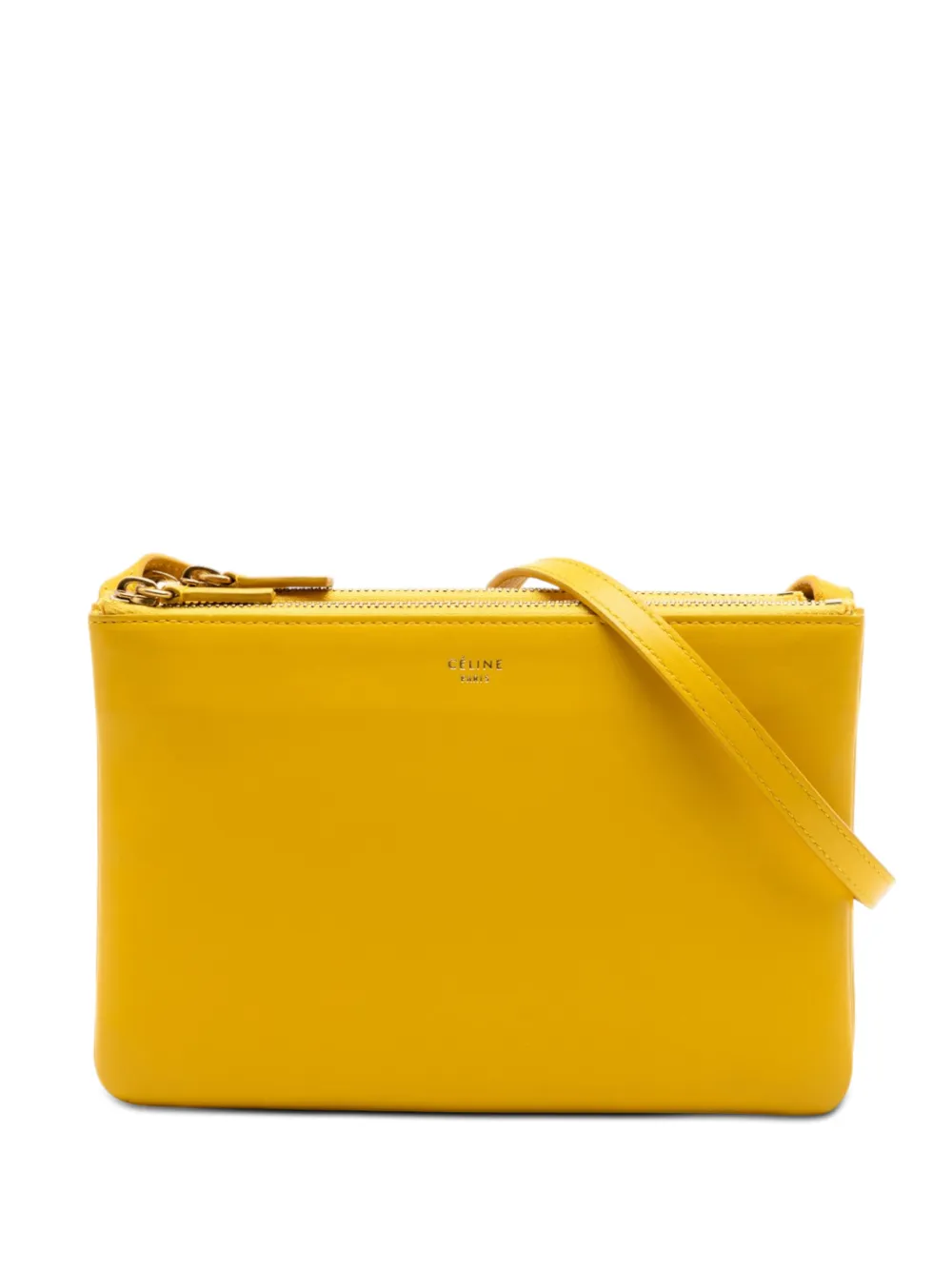 CELINE Pre-Owned 2018 kleine Trio Umhängetasche aus Lammleder - Gelb
