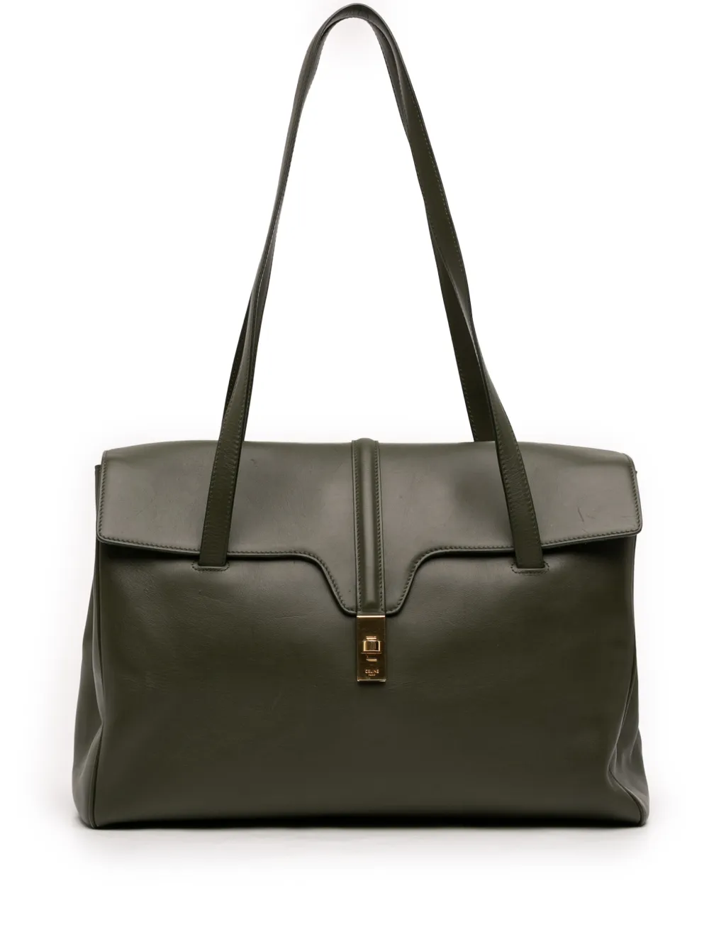 Celine Pre-Owned 2020 Large Leather Soft 16 shoulder bag - Verde