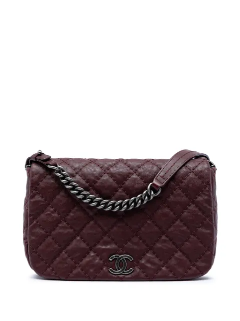 CHANEL Pre-Owned 2015-2016 CC Quilted Calfskin Wild Stitch Full Flap shoulder bag