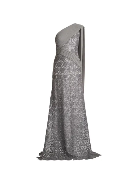 Tadashi Shoji Eamon sequin-embellished one-shoulder gown