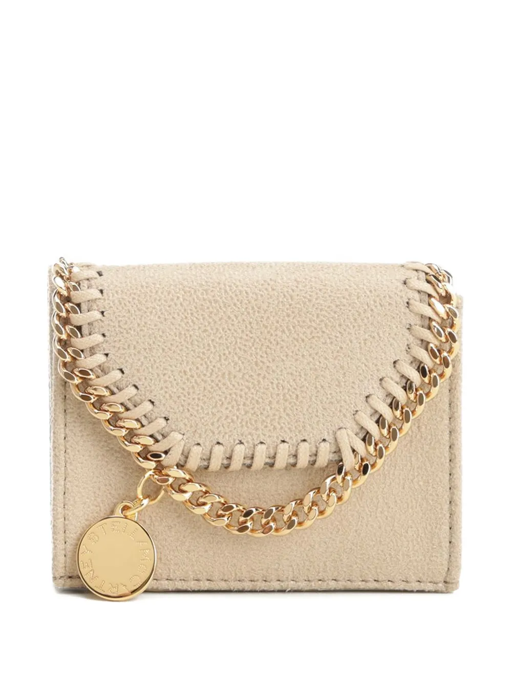 Stella McCartney Falabella chain-trim wallet - Toni neutri