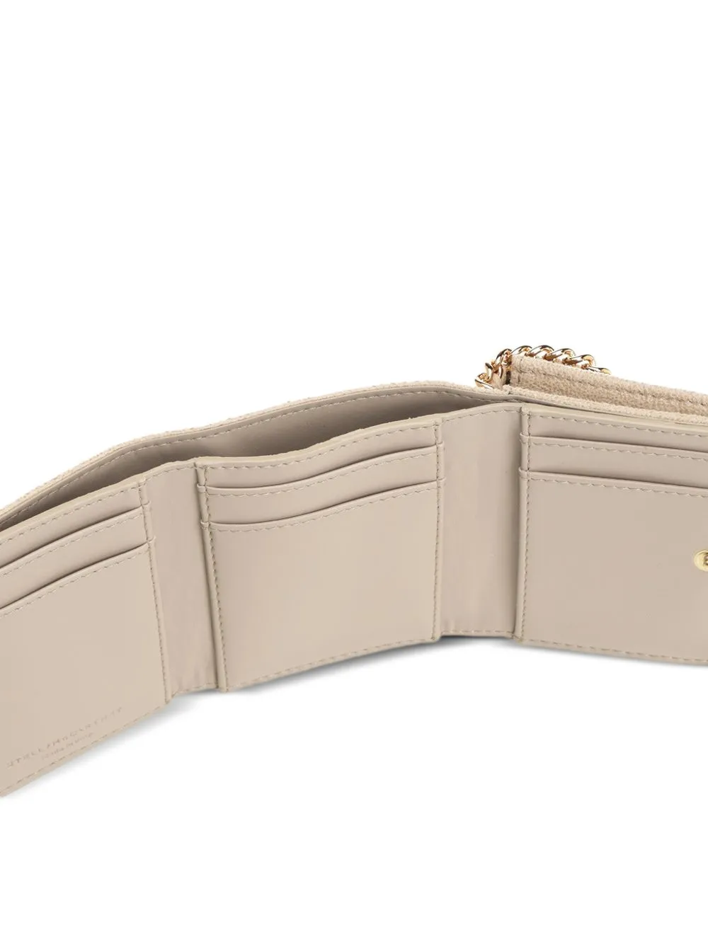 Stella McCartney Falabella portemonnee met ketting afwerking Beige