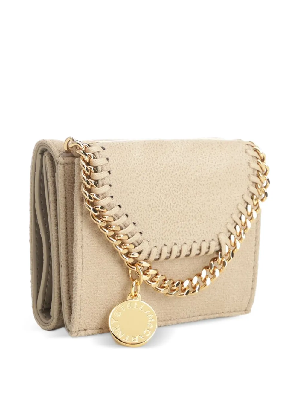 Stella McCartney Falabella portemonnee met ketting afwerking Beige