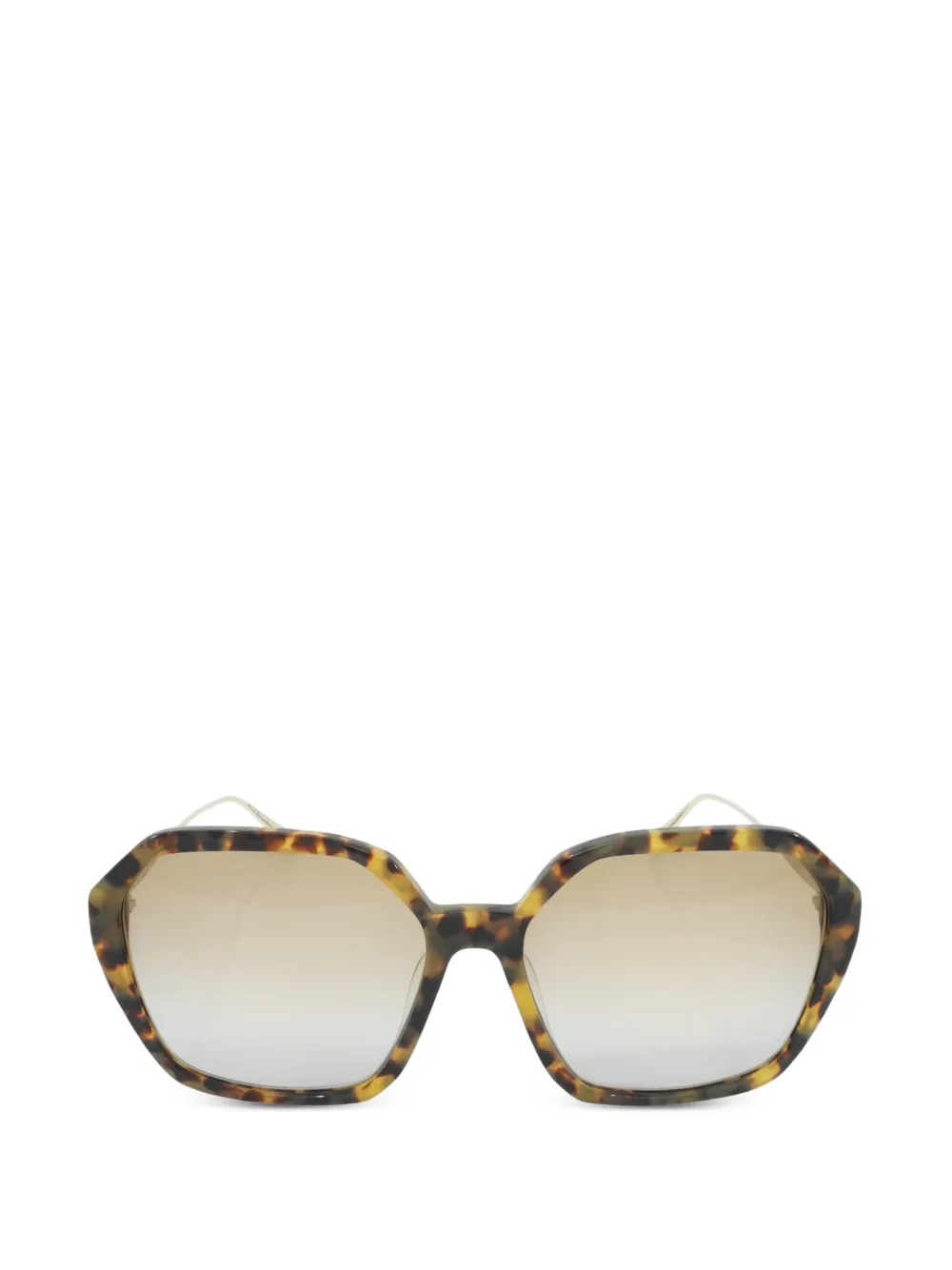 MCM tortoiseshell-effect geometric-frame sunglasses - Marrone
