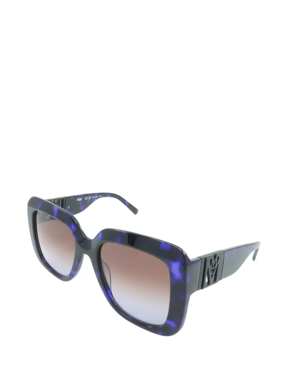 MCM Zonnebril met schildpadschild-design Blauw