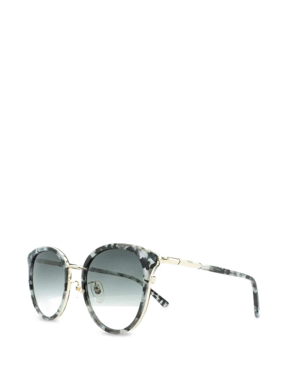 MCM marble-effect round-frame sunglasses - Grigio