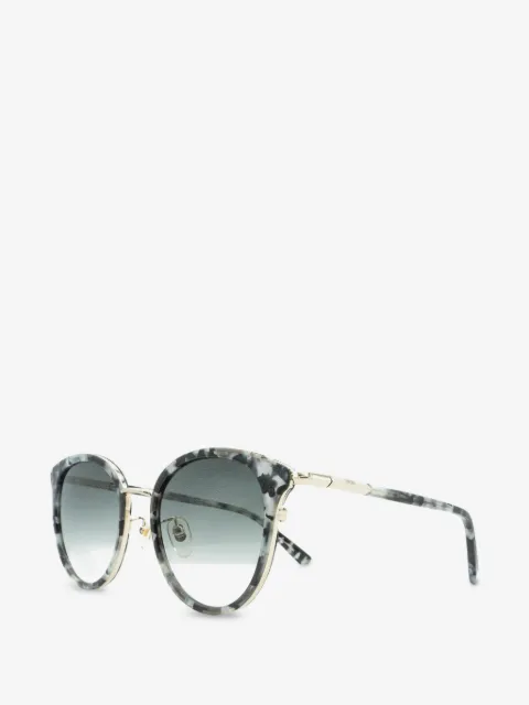 MCM marble-effect round-frame sunglasses