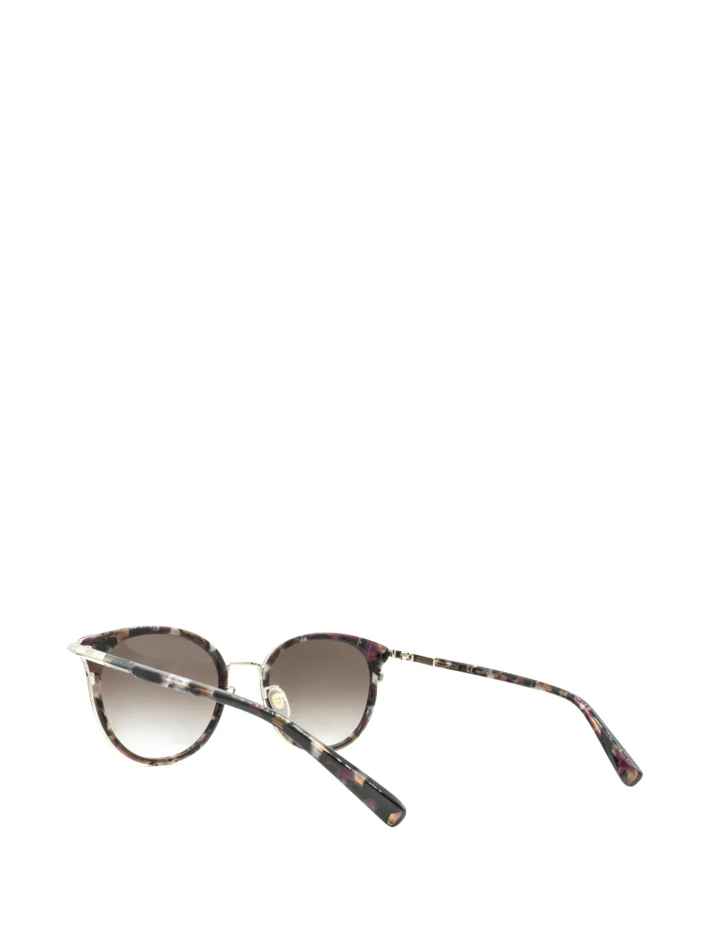 MCM Zonnebril met rond montuur en marmer effect Rood