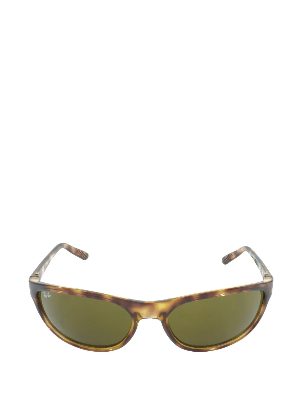 Ray-Ban tortoiseshell-effect rectangle-frame sunglasses - Braun
