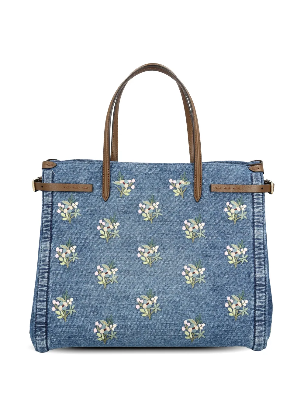 Valentino Garavani VLogo Signature schoudertas met geborduurde bloemen Blauw