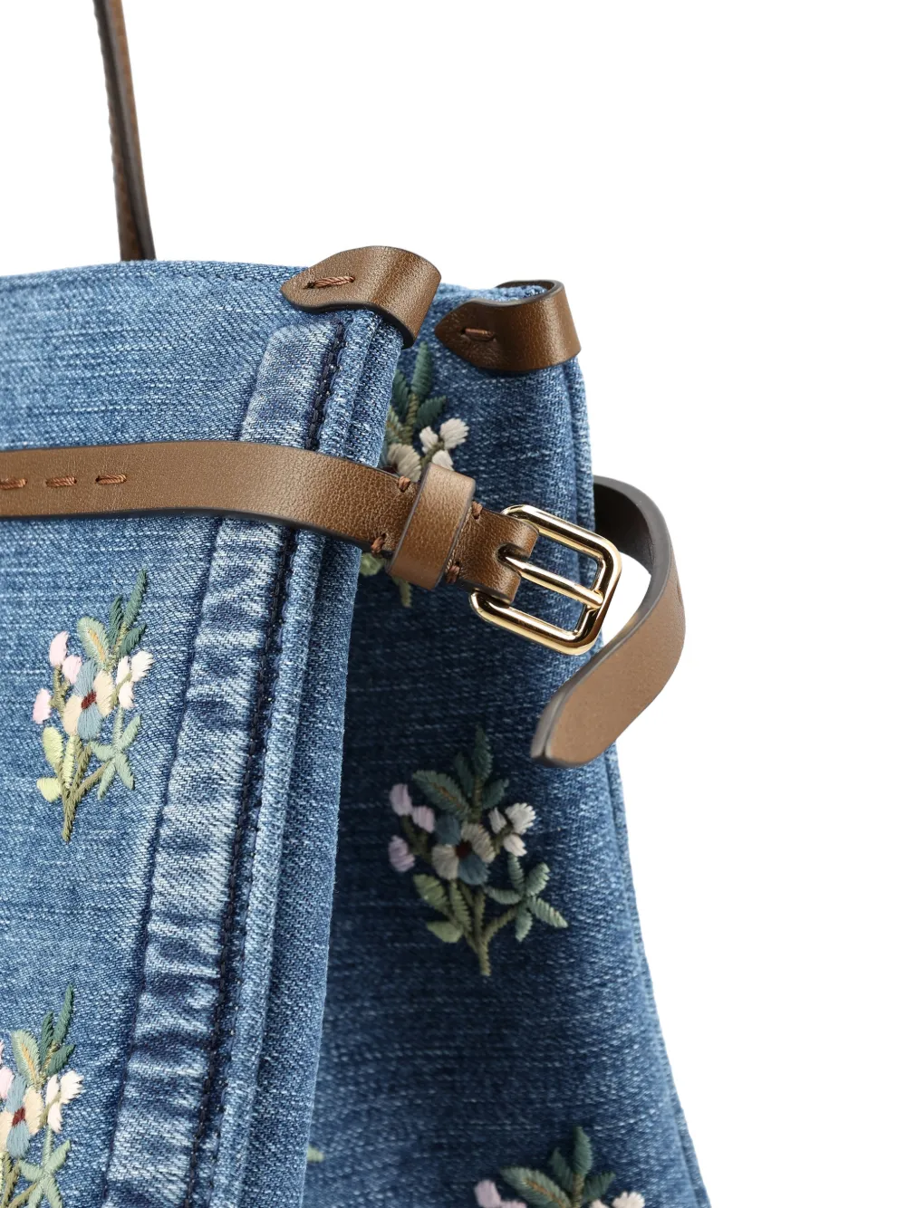 Valentino Garavani VLogo Signature schoudertas met geborduurde bloemen Blauw