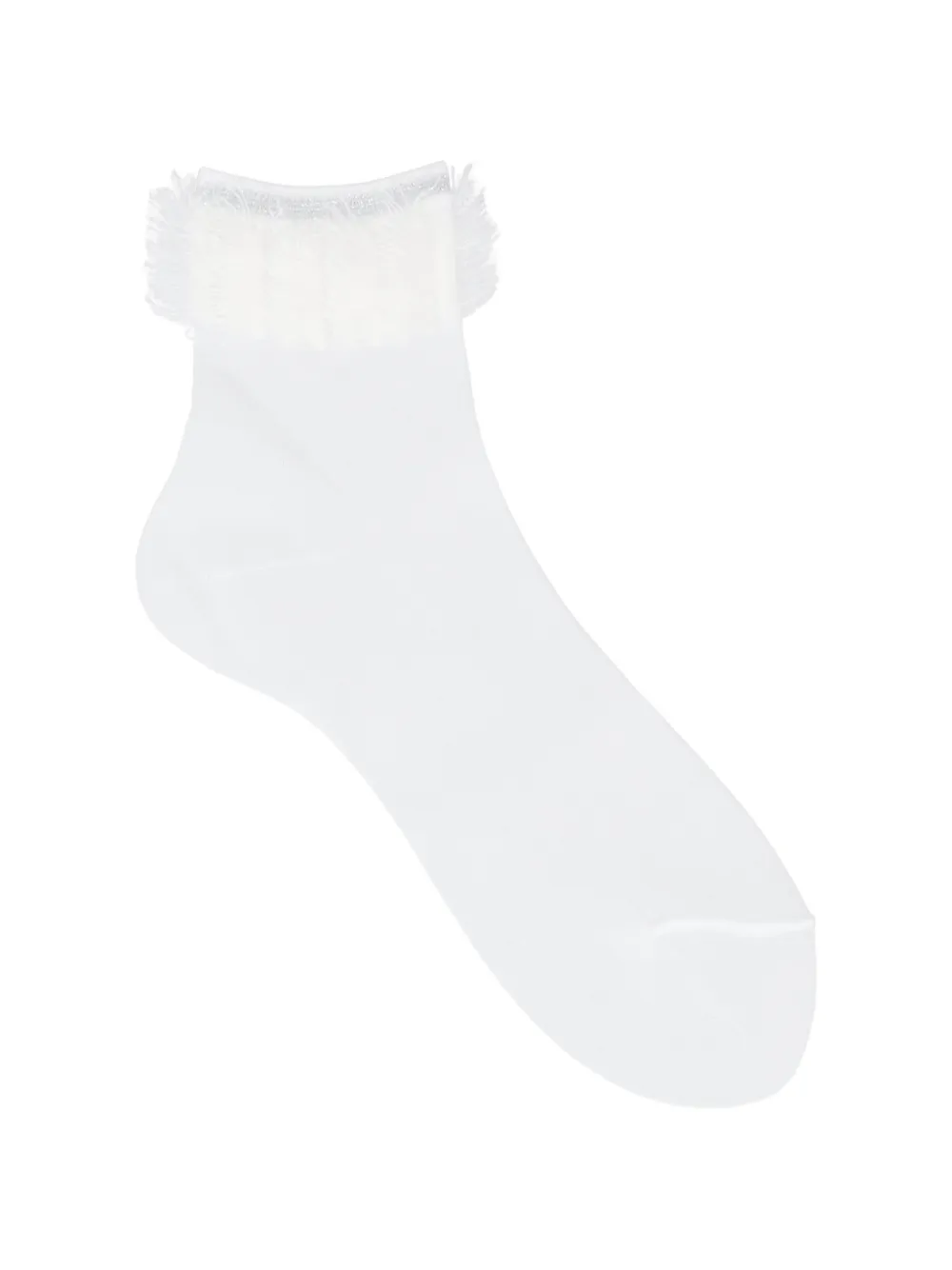 Antipast lace-trim socks - Bianco