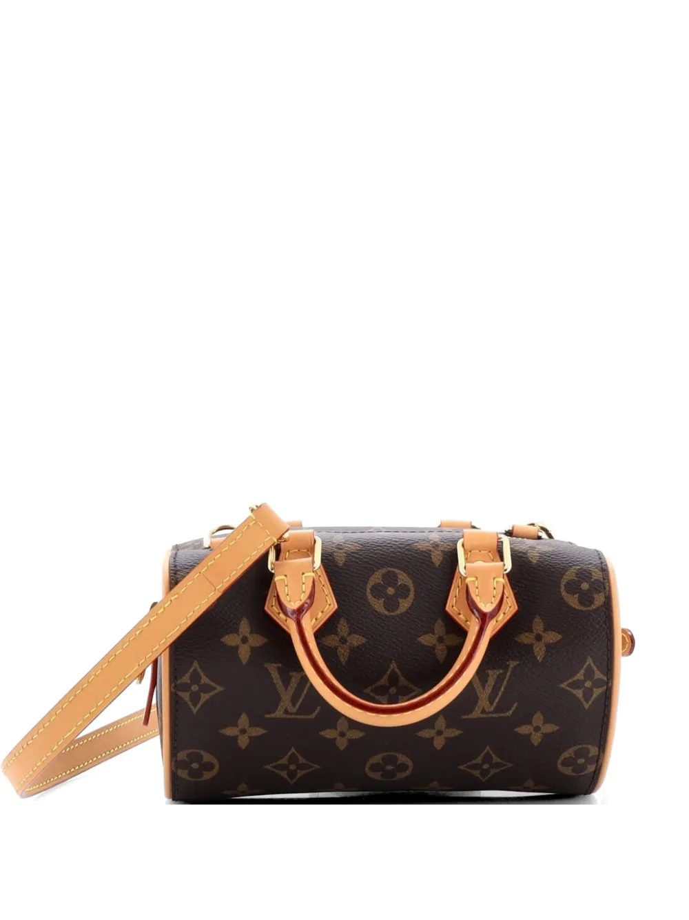 Louis Vuitton Pre-Owned Speedy Bandouliere Dating Bag Monogram Canvas Nano satchel - Marrone