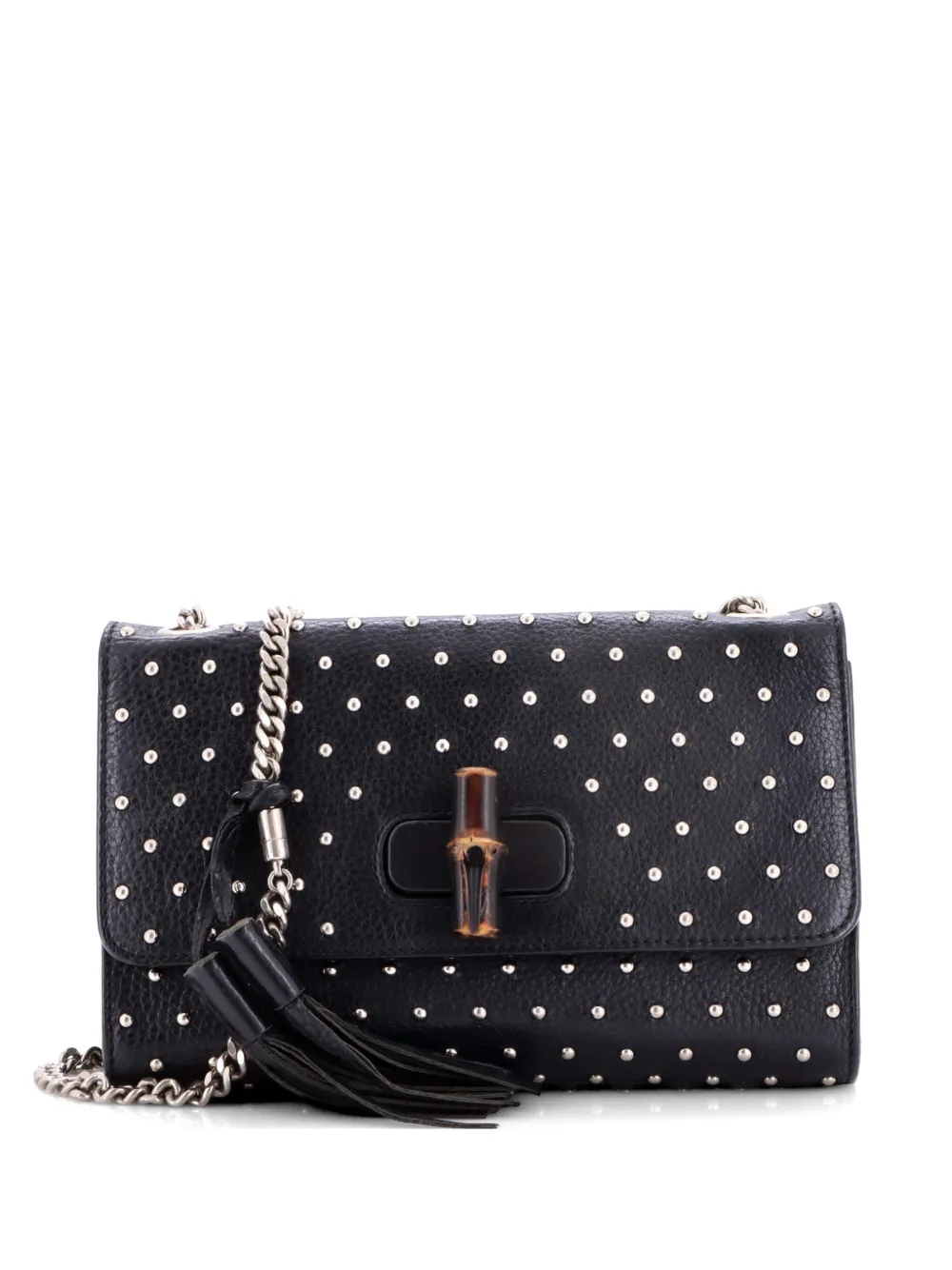 Gucci Pre-Owned Borsa a spalla Miss Bamboo media in pelle - Nero