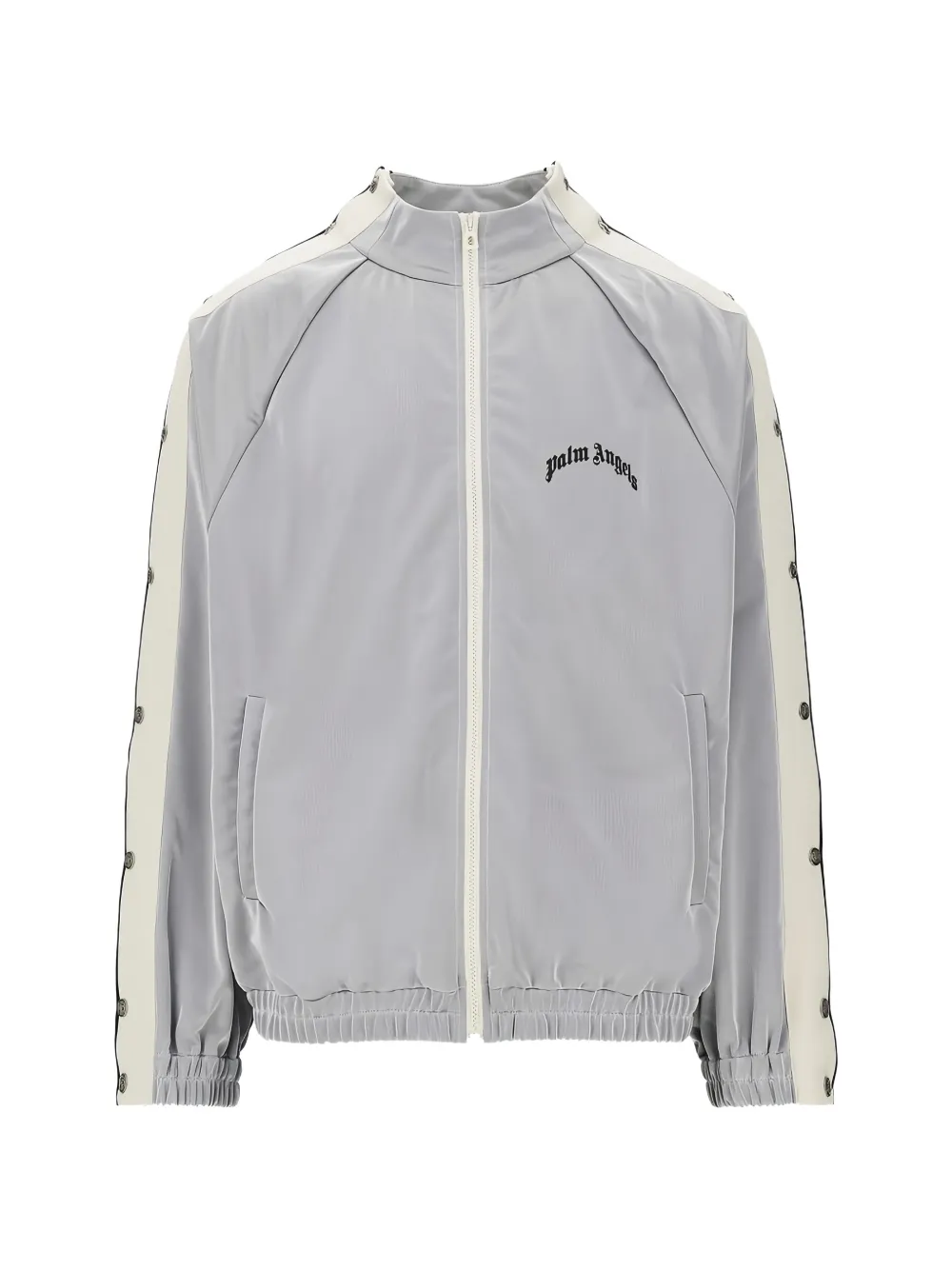 Palm Angels logo-print side-stripe track jacket - Grigio