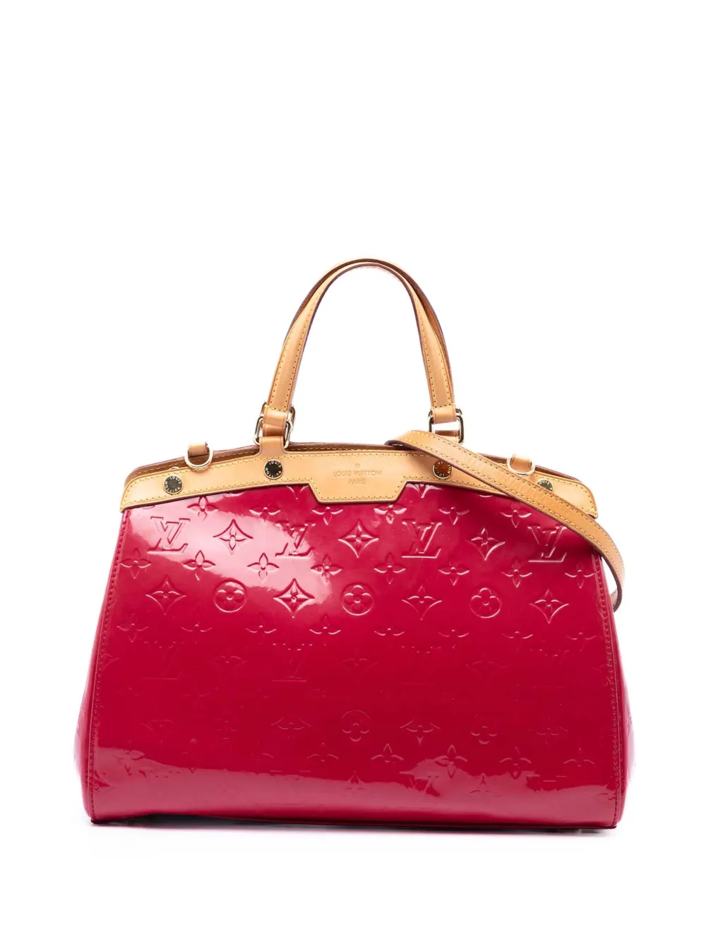 Louis Vuitton Pre-Owned 2014 Monogram Vernis Brea MM satchel - Rosso