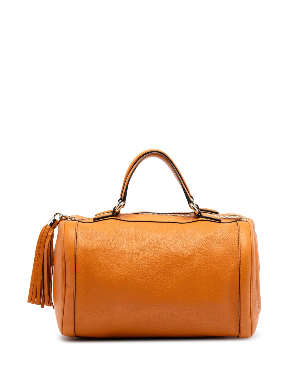 Gucci Pre-Owned 2016-2026 Medium Pebbled Calfskin Soho boston bag - Arancione
