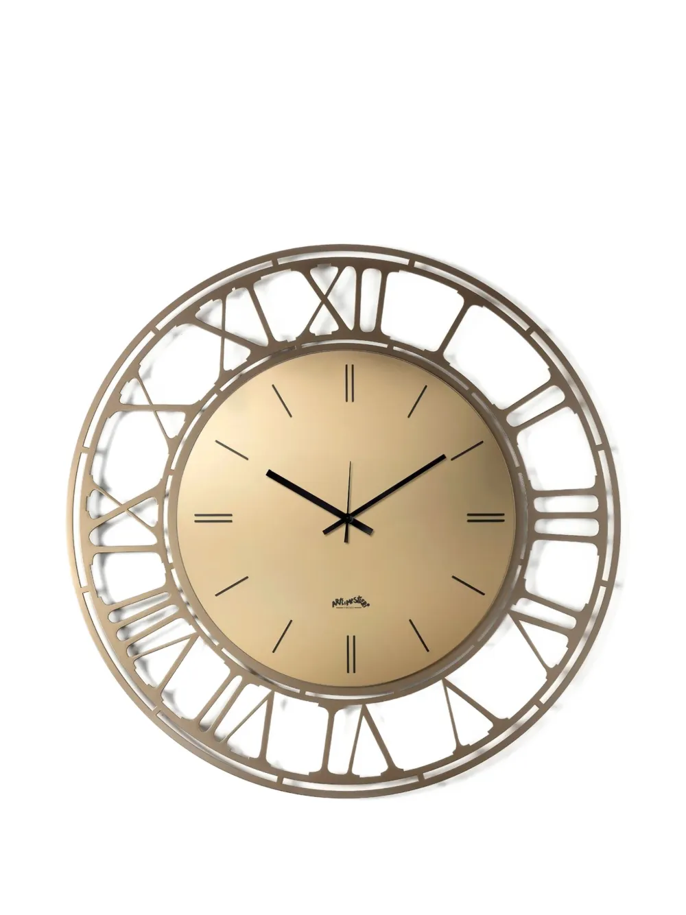 Arti & Mestieri Axis Roman Numeral Wall Clock In Brown