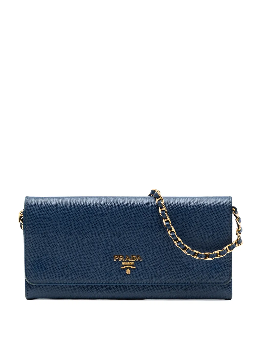 Prada Pre-Owned 2013-2026 Saffiano Wallet On Chain crossbody bag - Blu
