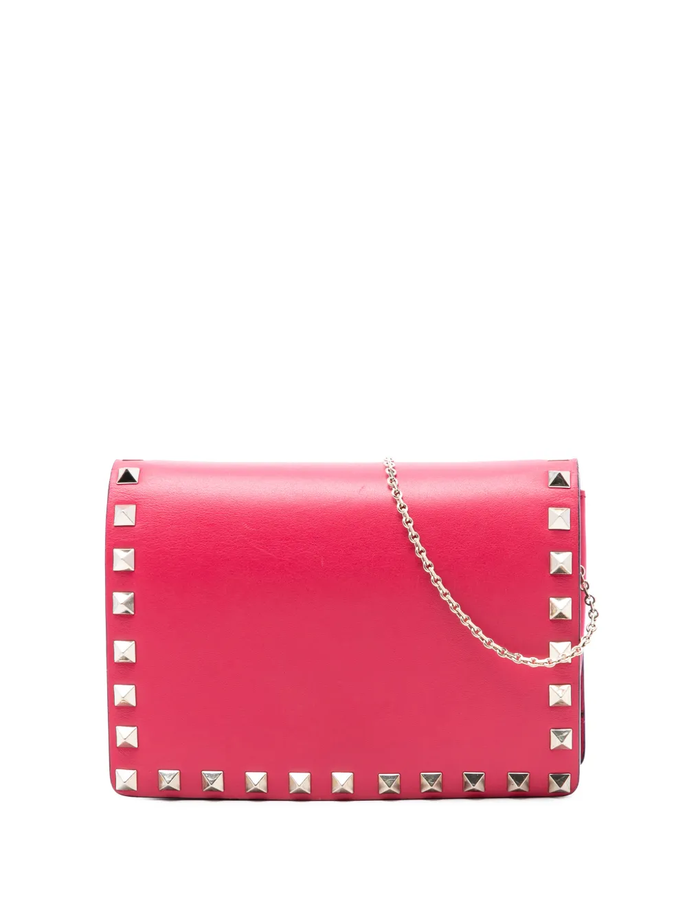 Valentino Garavani Pre-Owned 2000-2017 Leather Rockstud Chain Pouch crossbody bag - Rosa
