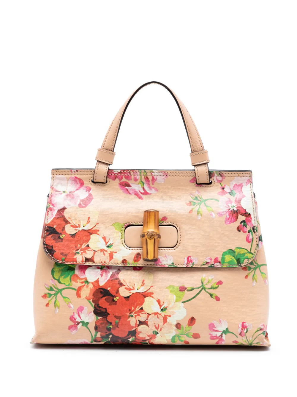 Gucci Pre-Owned 2016-2026 Small Calfskin Blooms Bamboo Daily satchel - Rosa