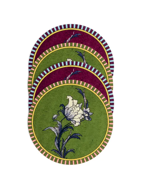 La DoubleJ Nymph Bloom floral-print coasters (set of four)