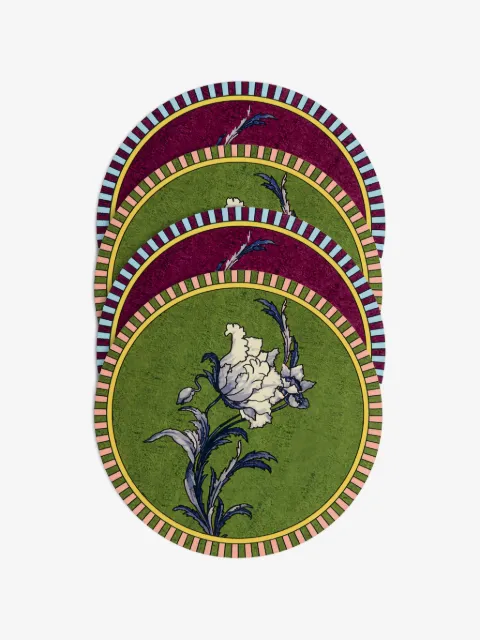 La DoubleJ Nymph Bloom floral-print coasters (set of four)
