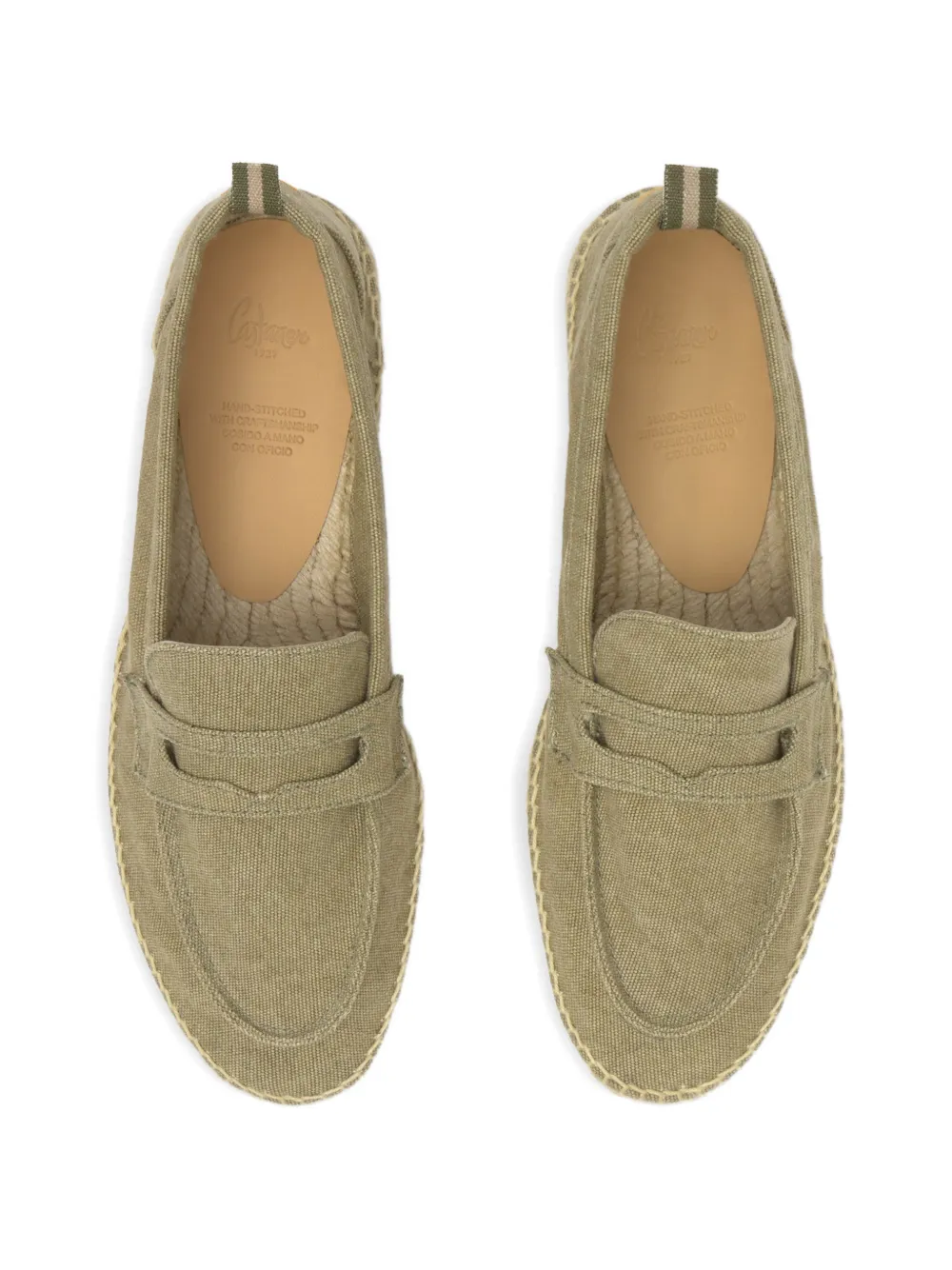 Castañer canvas penny-slot espadrilles Groen