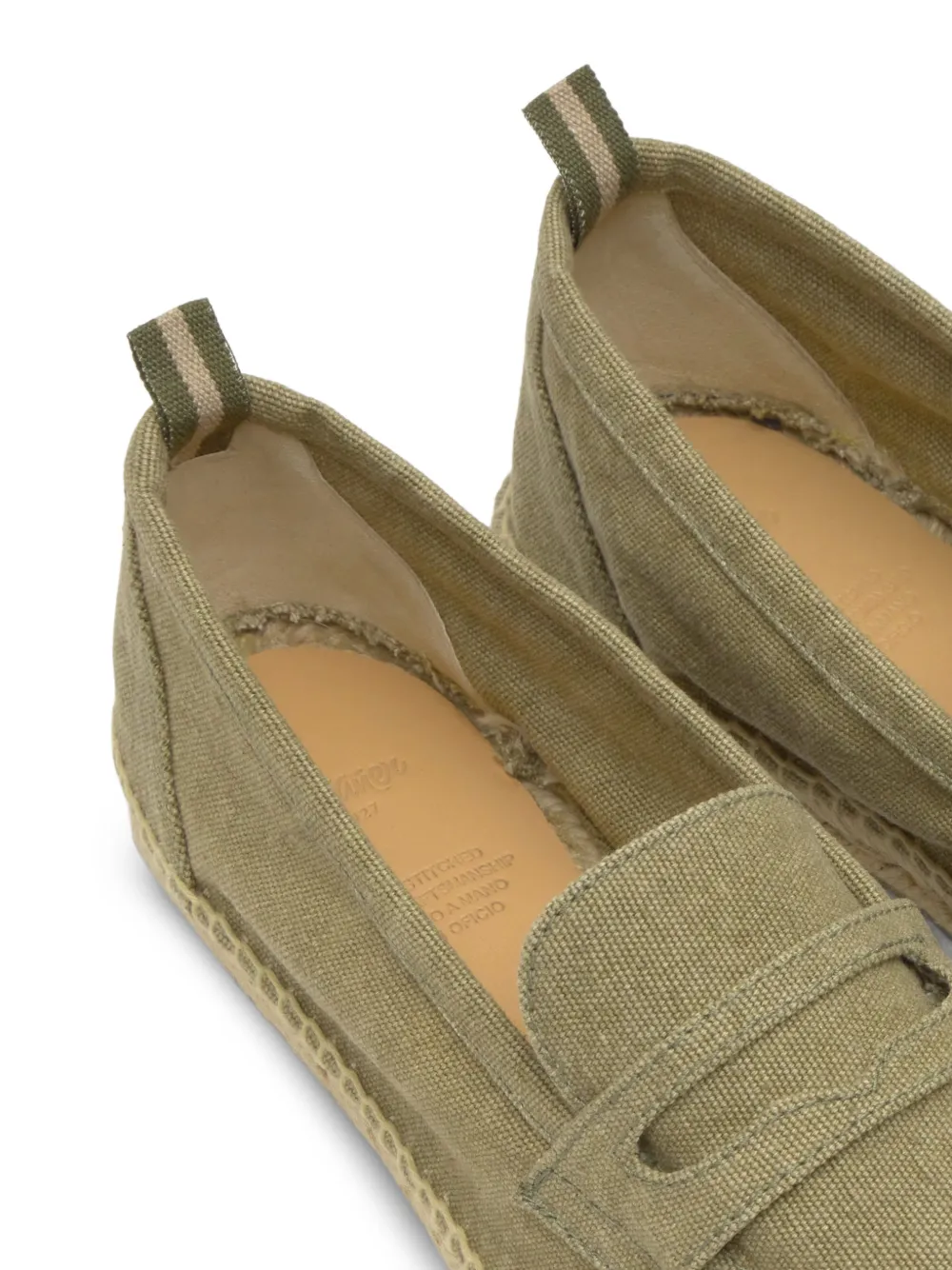 Castañer canvas penny-slot espadrilles Groen