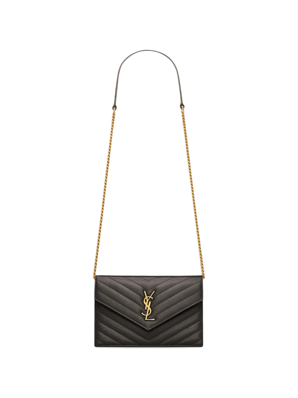 Saint Laurent Cassandre quilted cross body bag - Grey
