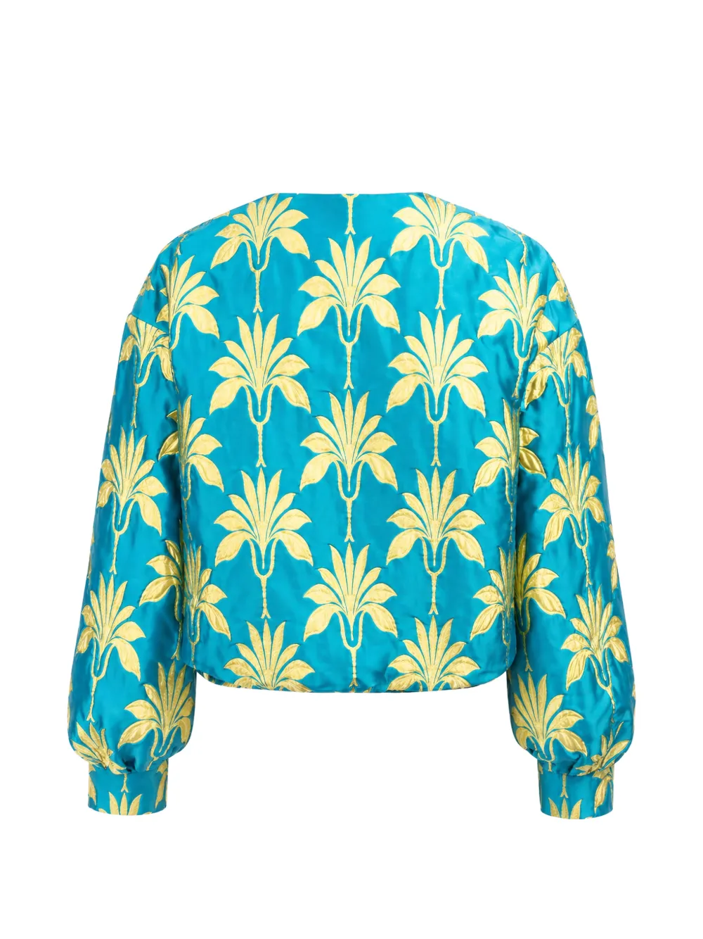  Odeeh Chaqueta Con Palmera Estampada - Azul 