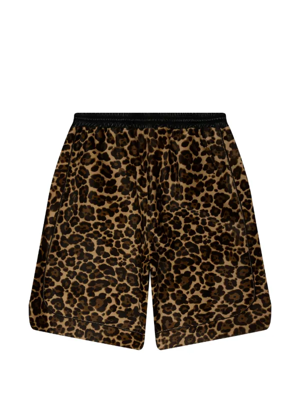 Nahmias leopard-print Drawstring Shorts | Brown | FARFETCH