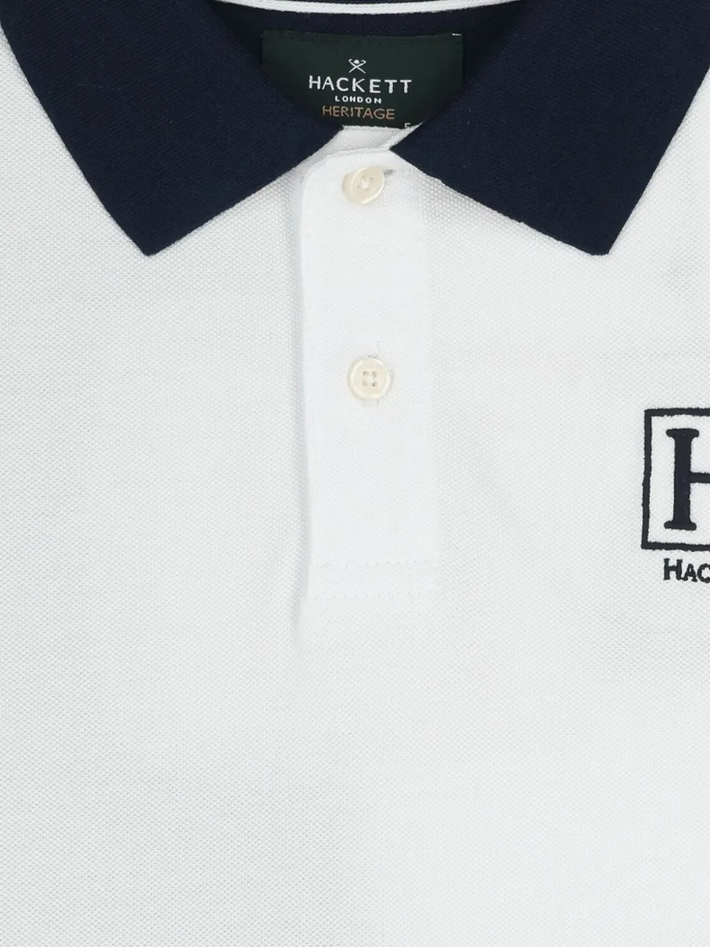 Hackett Kids Poloshirt met geborduurd logo Wit