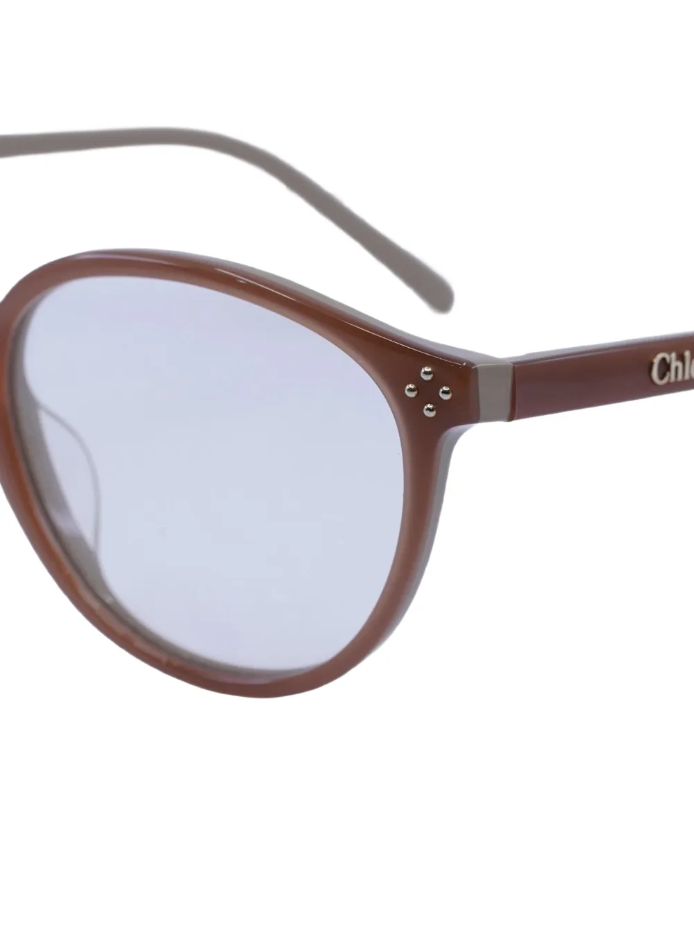 Chloé Eyewear ラウンドフレーム サングラス | ブラウン | FARFETCH JP