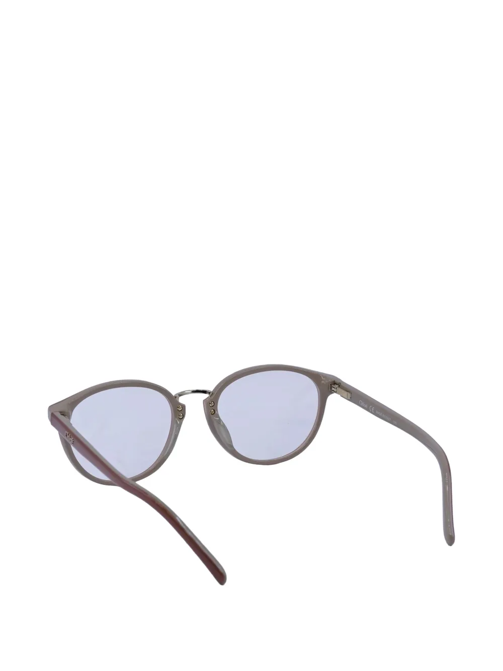 Chloé Eyewear Zonnebril met rond montuur Bruin