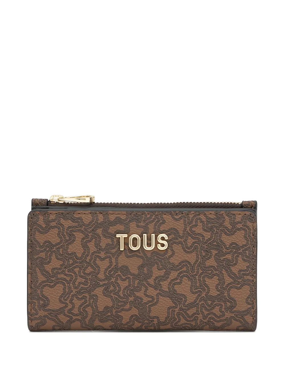 TOUS mini Kaos patterned zip-closure wallet - Marrone