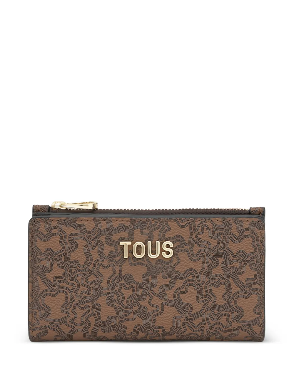 TOUS mini Kaos patterned zip-closure wallet - Marrone