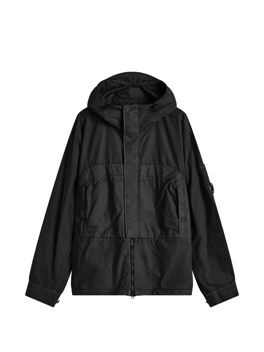 C.P. Company lens-detail hooded jacket - Nero