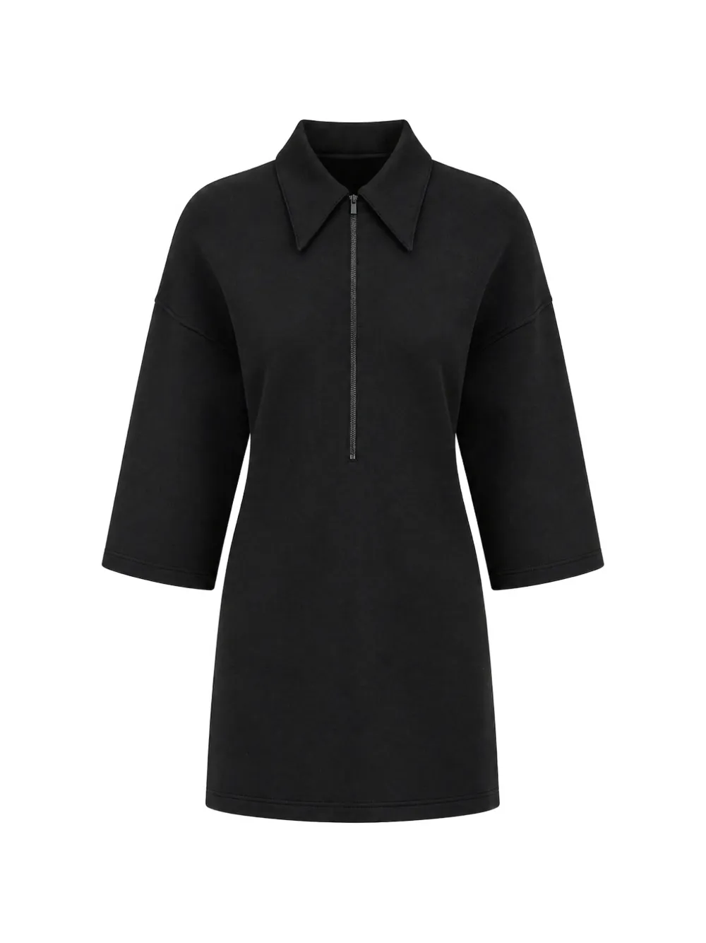 Tibi zip-front bonded mini dress - Nero