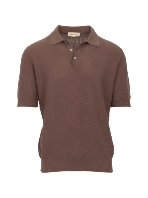 Gran Sasso waffle-knit short-sleeve polo shirt