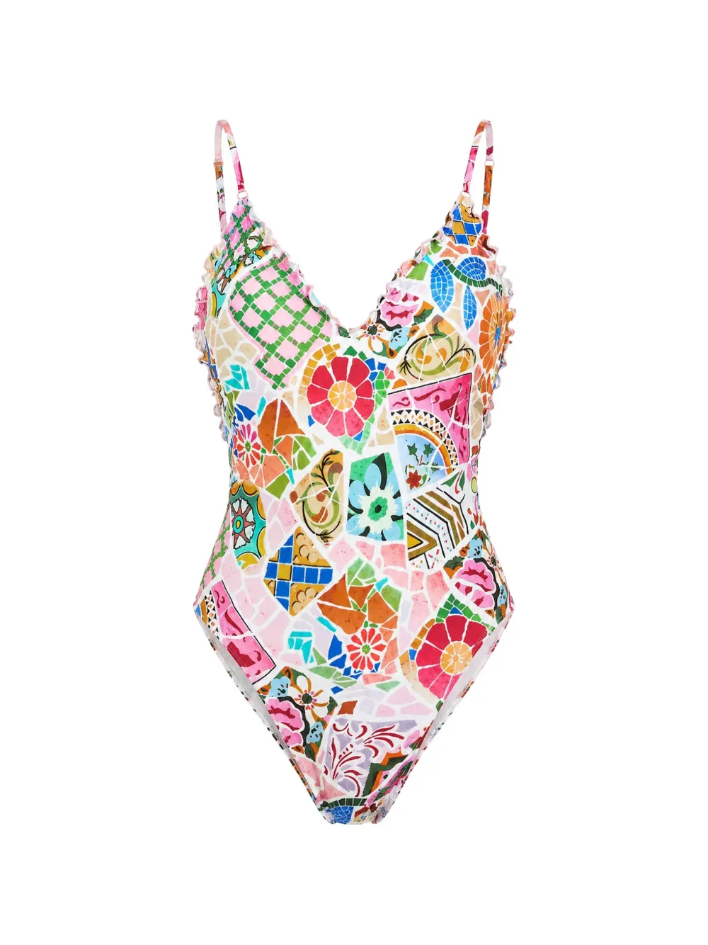 Seafolly Beach Boheme Mosaic-print Swimsuit In Multi