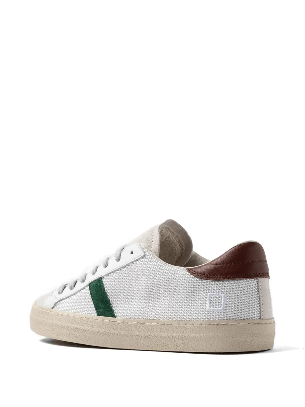 D.A.T.E. embroidered-logo suede-tongue sneakers Wit