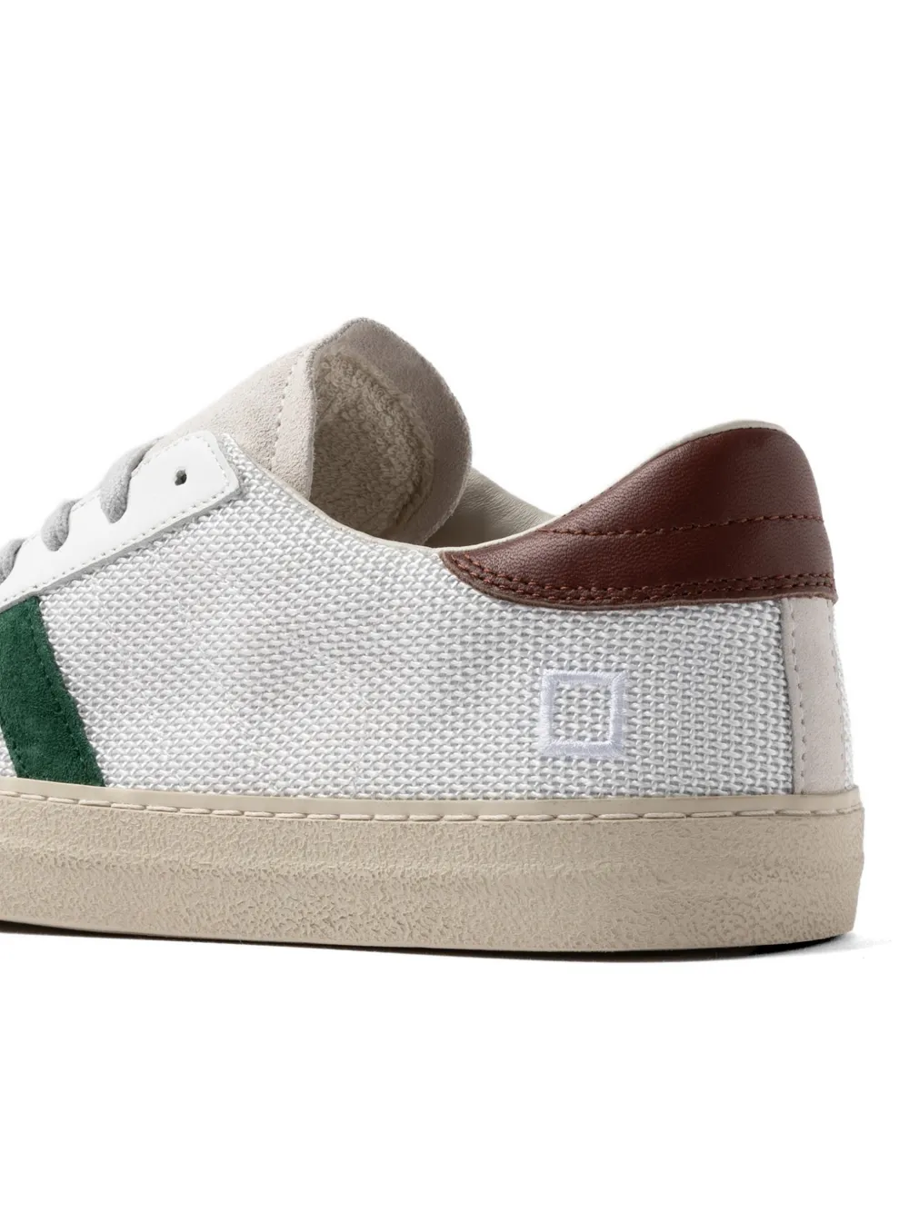D.A.T.E. embroidered-logo suede-tongue sneakers Wit