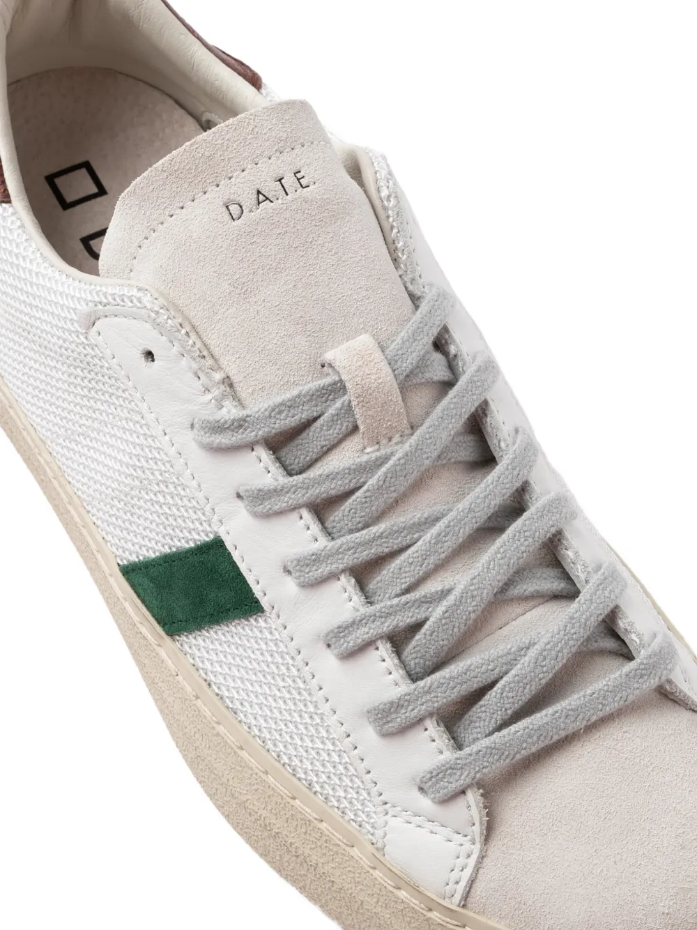 D.A.T.E. embroidered-logo suede-tongue sneakers Wit