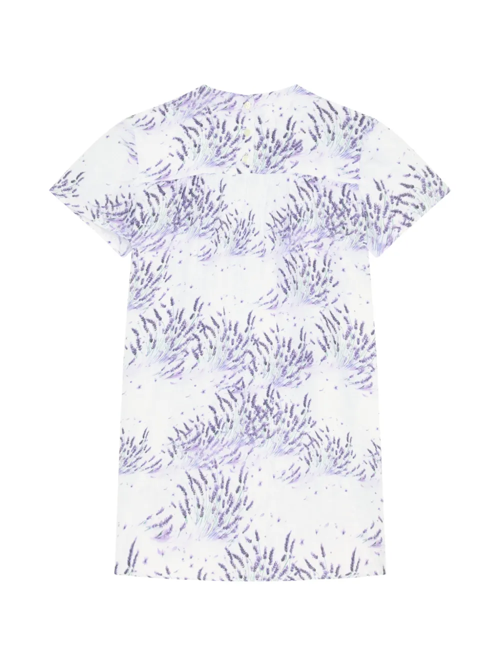 Vilebrequin Kids Linnen jurk met lavendelprint Wit